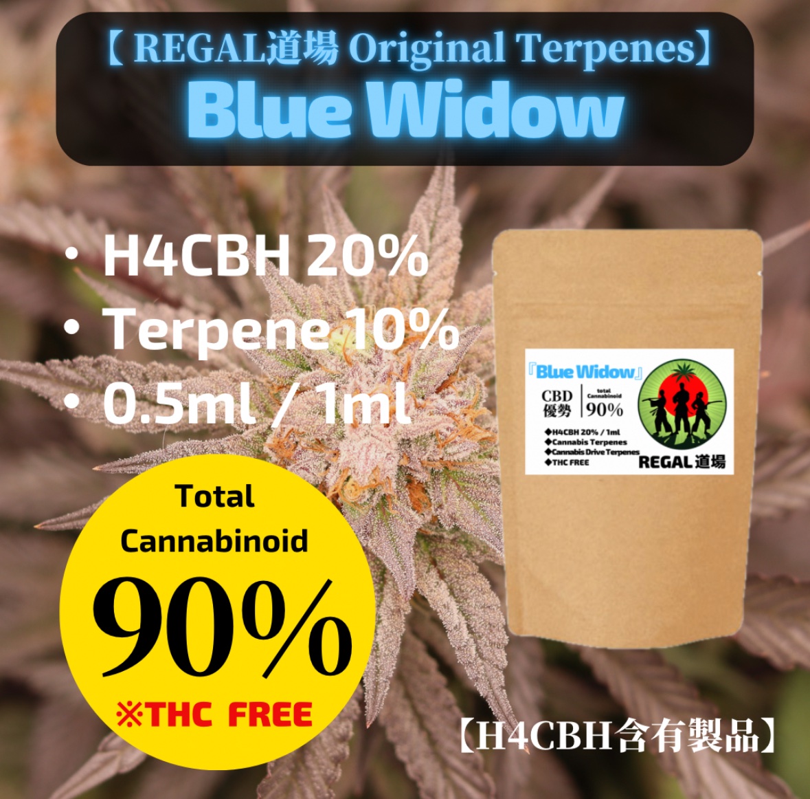 H4CBH20%リキッド【Blue Widow】
